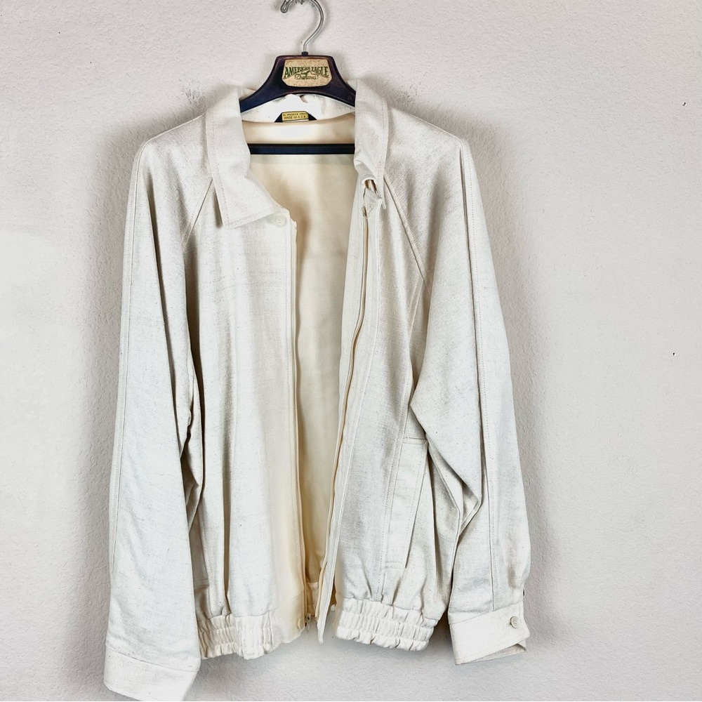 Vintage Zero King Off White Canvas Full Zip Jacket - Picture 3 of 9